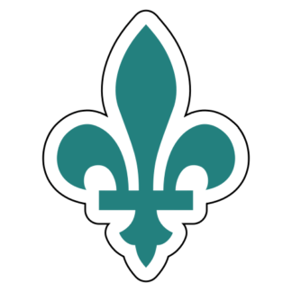 Québec Fleur De Lys Sticker (Turquoise)